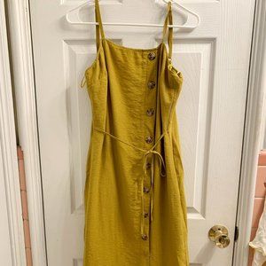 Pitaya Button-front Midi Dress with Belt